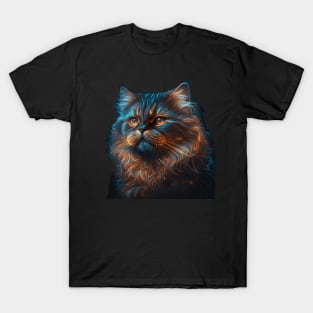 Neon Persian Cat T-Shirt